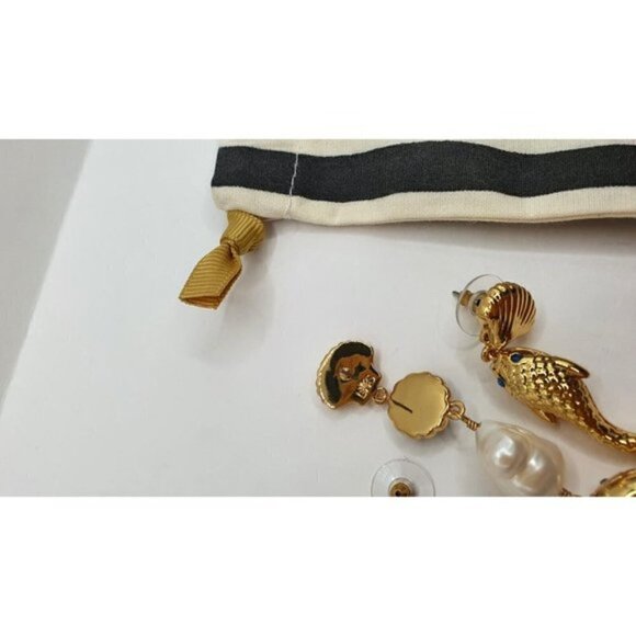 Lele Sadoughi Gold La Mer Linear Earrings - Picture 5 of 7